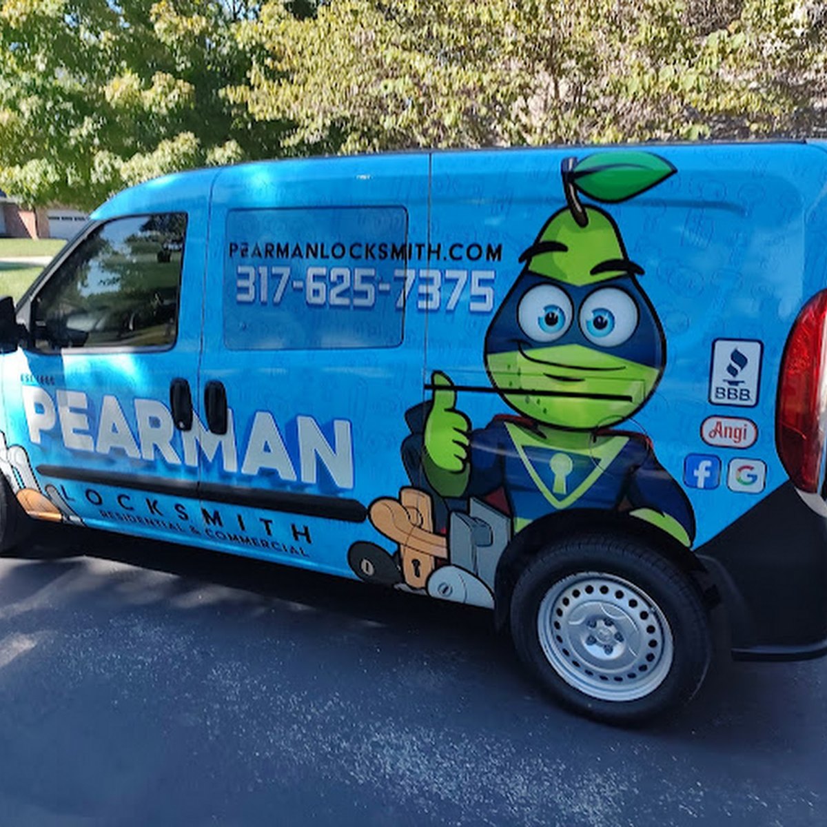 Pearman Locksmith branded mobile service van for business locksmith calls